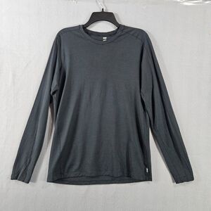 REI COOP Merino Wool Base Layer Men's Medium Dark Gray Long Sleeve Gorpcore